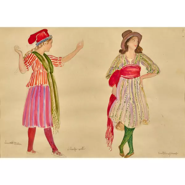 Deux femmes en costume