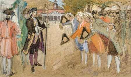 Les conseillers, Studie zum Album officiel de la fête des Vignerons (1905)