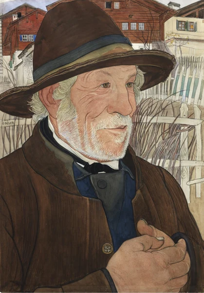 Ernest Biéler — Mati, le vieux sonneur de Savièse