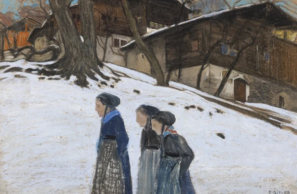 Ernest Biéler — Paysage d'hiver, Savièse