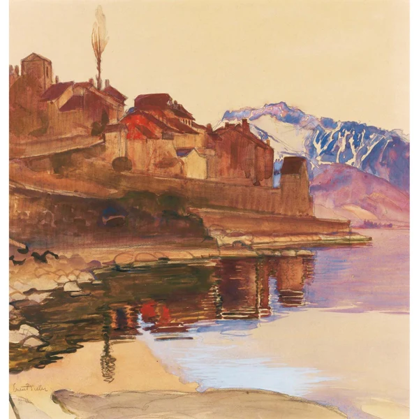 Ernest Biéler — VUE SUR SAINT-SAPHORIN VIEW TO SAINT-SAPHORIN