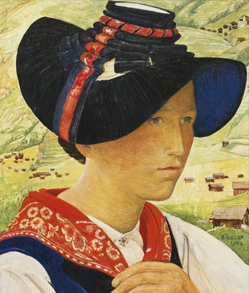 Ernest Biéler — FILLE DES HAUDÈRES, 1942GIRL FROM HAUDÈRES, 1942
