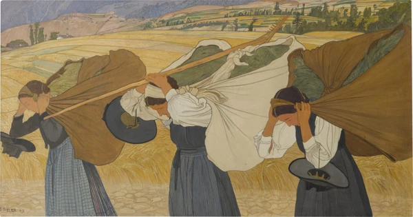Ernest Biéler — Les fardeaux, 1909