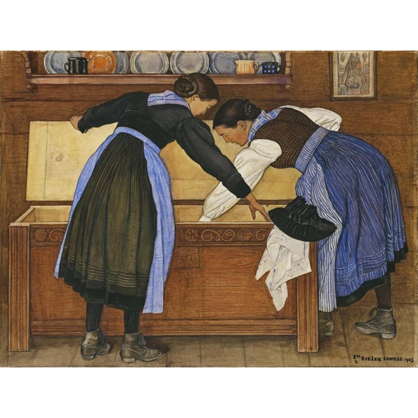 Ernest Biéler — DEUX JEUNES VALAISANNES, 1923 TWO GIRLS FROM VALAIS, 1923