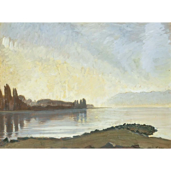 Ernest Biéler — AU BORD DU LAC, 1930 AT LAKE'S EDGE, 1930