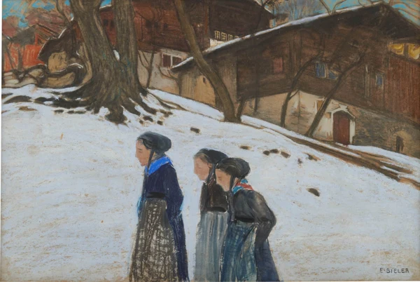 Ernest Biéler — Paysage d'hiver, Savièse