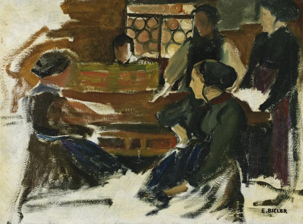 Ernest Biéler — Études pour "Saviésannes conversant"