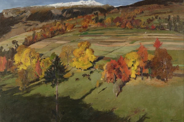 Ernest Biéler — Paysage automnal, les hauts de Savièse