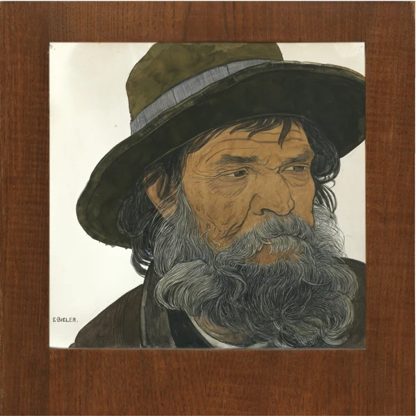 Ernest Biéler — PORTRAIT D'UN VIEIL HOMMEPORTRAIT OF AN OLD MAN