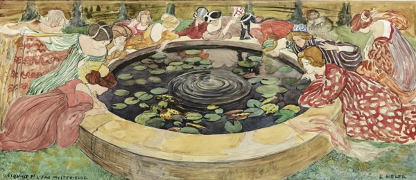 Ernest Biéler — Esquisse pour l'eau mystérieuse