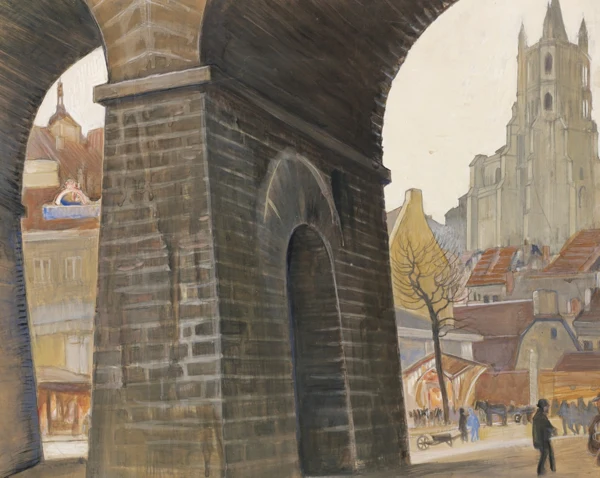 Ernest Biéler — SOUS LE GRAND-PONT (LAUSANNE)UNDERNEATH THE GRAND-PONT (LAUSANNE)