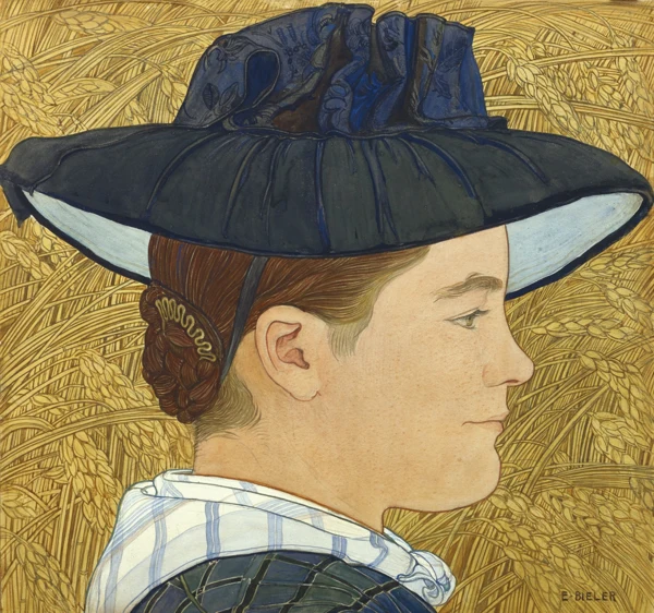 Ernest Biéler — Fille dans les blés