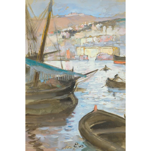 Ernest Biéler — PORT DE GÊNES PORT OF GÊNES