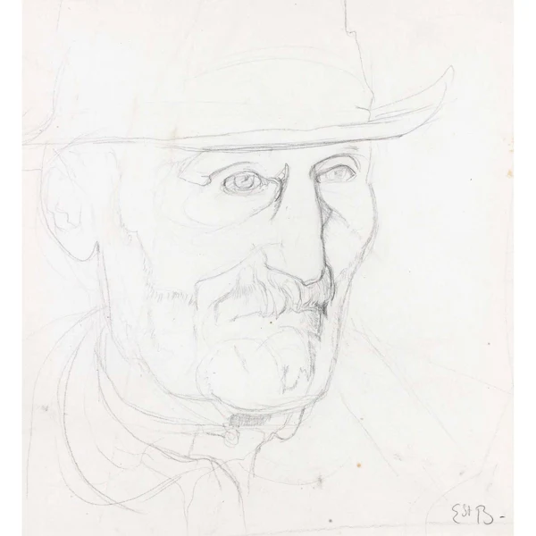 Ernest Biéler — VIEILLARD AU CHAPEAU OLD MAN WITH HAT