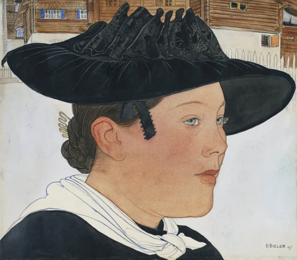 Ernest Biéler — Jeune Saviésanne, 1907