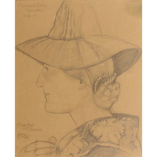 Ernest Biéler — LE PORTRAIT D'ALPHONSINE PORTRAIT OF ALPHONSINE