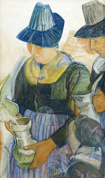 Ernest Biéler — Étude pour "Le Pain de Pâques"