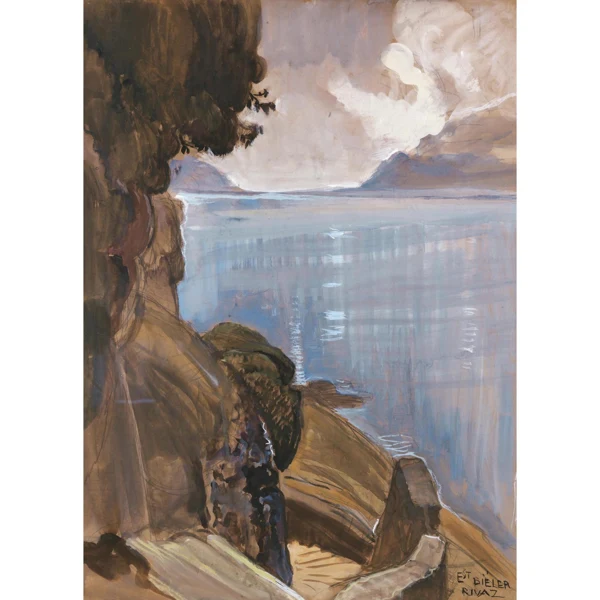 Ernest Biéler — AU BORD DU LAC AT THE LAKE