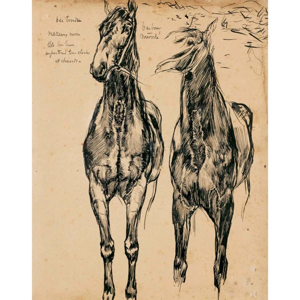 Ernest Biéler — ETUDE DE CHEVAUX STUDY OF HORSES