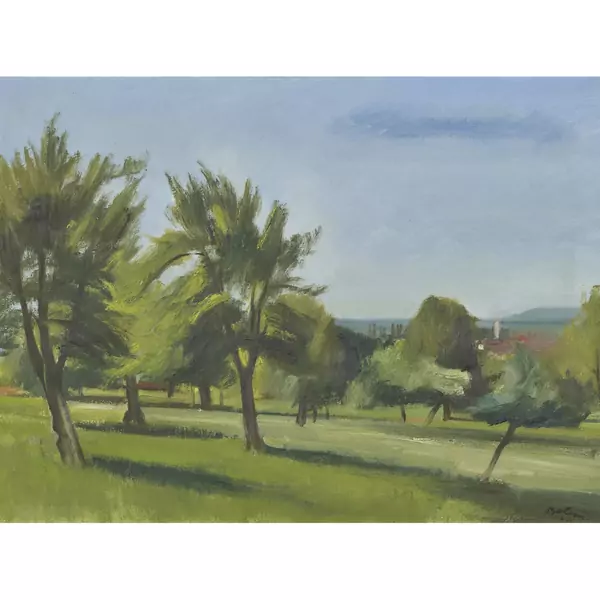 Frühlingslandschaft mit Bäumen