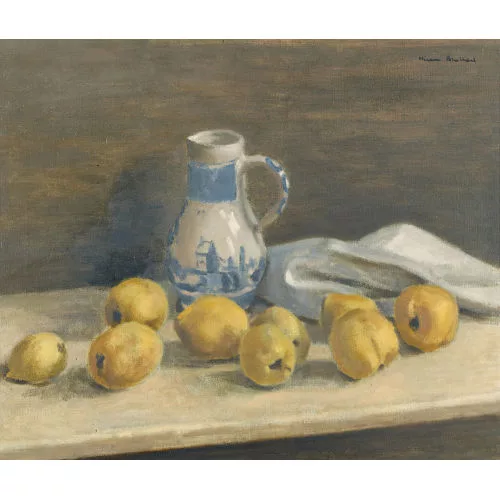 Ernest Hiram Brülhart — Stillleben mit Quitten und Krug.