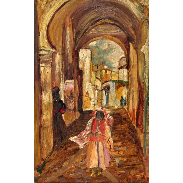 Ernesto Schiess — "Strasse in Tunis".