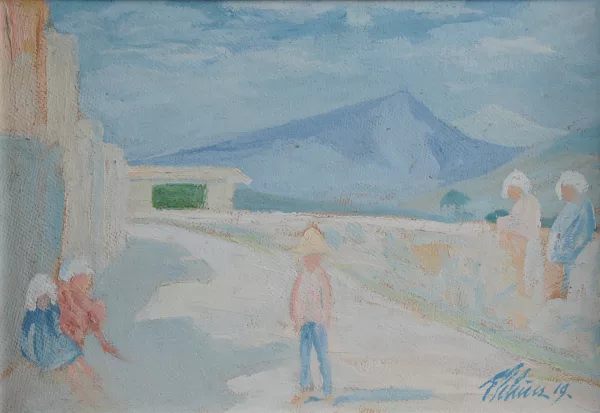 Ernesto Schiess — Kinder an der Strasse auf Mallorca, 1919