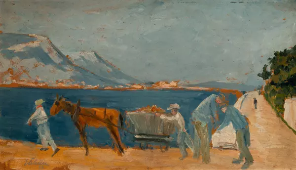 Mediterrane Küstenszene
