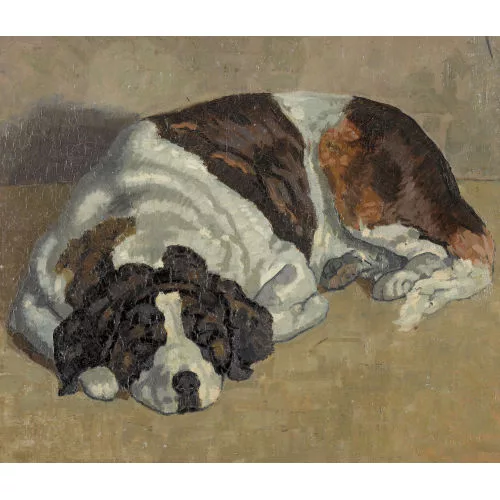 Ernst Bosshart — Schlafender Bernhardiner.