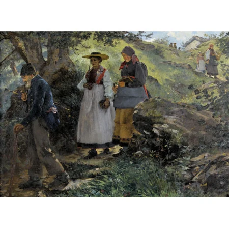 Sommerlicher Kirchgang in den Bergen