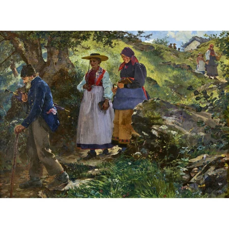 Sommerlicher Kirchgang im Berner Oberland
