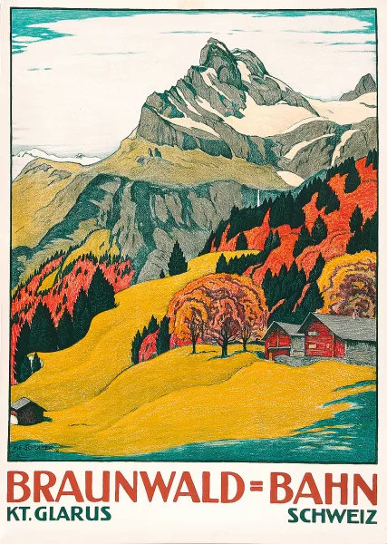 Ernst Emil Schlatter — Braunwald-Bahn, Kt. Glarus Schweiz, 1914