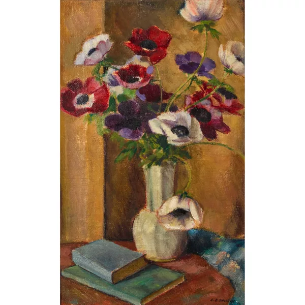 Ernst Emil Schlatter — Stillleben mit Anemonen.