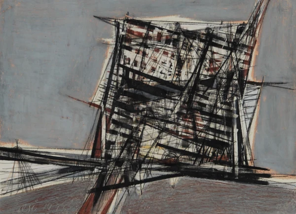 Ernst Faesi — 3 Zeichnungen: Komposition, 1963