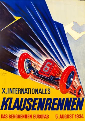 Ernst Friedrich Schönholzer — Plakat X. Internationales Klausenrennen, 1934