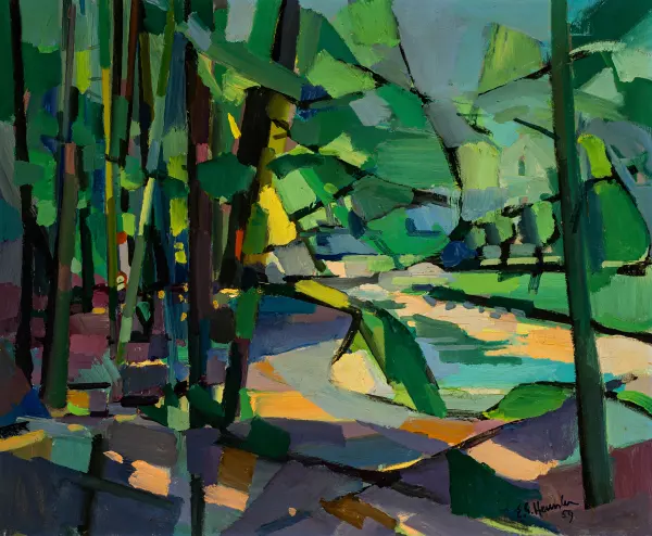 Bäume am Bach. 1959