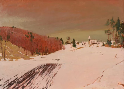 Ernst Georg Rüegg — Winterlandschaft bei Opfikon, 1921