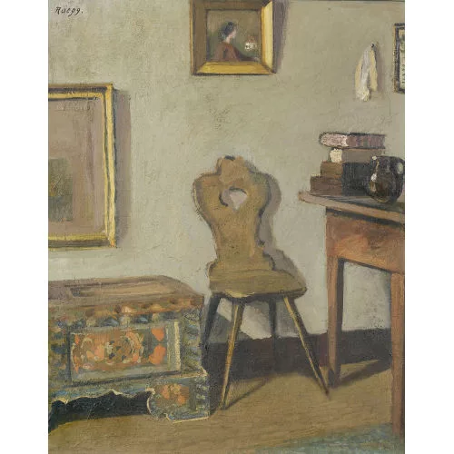 Ernst Georg Rüegg — Interieur mit Bauernmöbel.