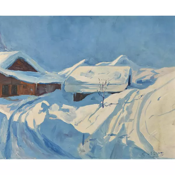 Sonnige Winterlandschaft in den Bergen