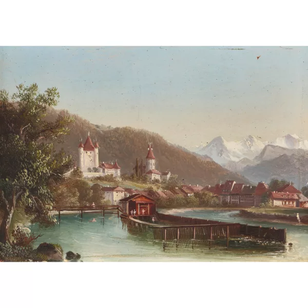 Ernst Hodel I. — Blick auf das Schloss Thun.