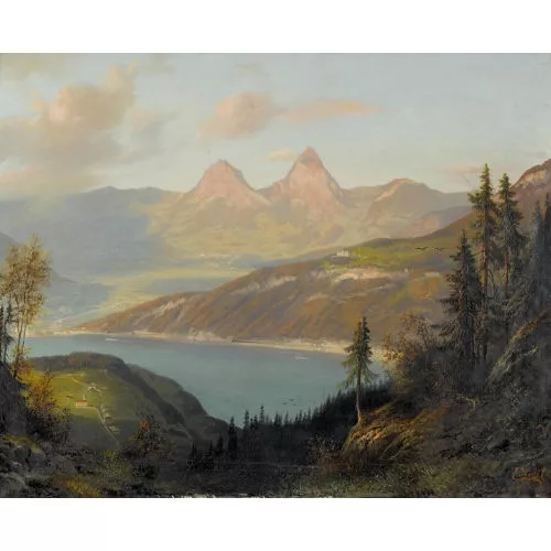 Ernst Hodel I. — Vierwaldstättersee mit Mythen.