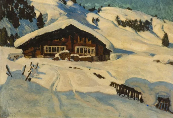 Ernst Hodel II. — Chalet dans la neige