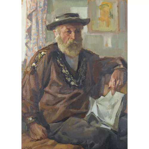 Ernst Hodel II. — Porträt eines Bauern in Tracht.