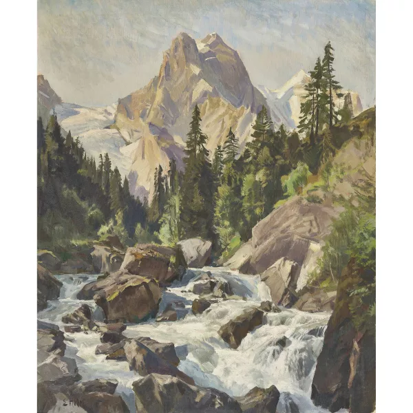 Ernst Hodel II. — Rosenlaui mit Blick auf das Wellhorn.
