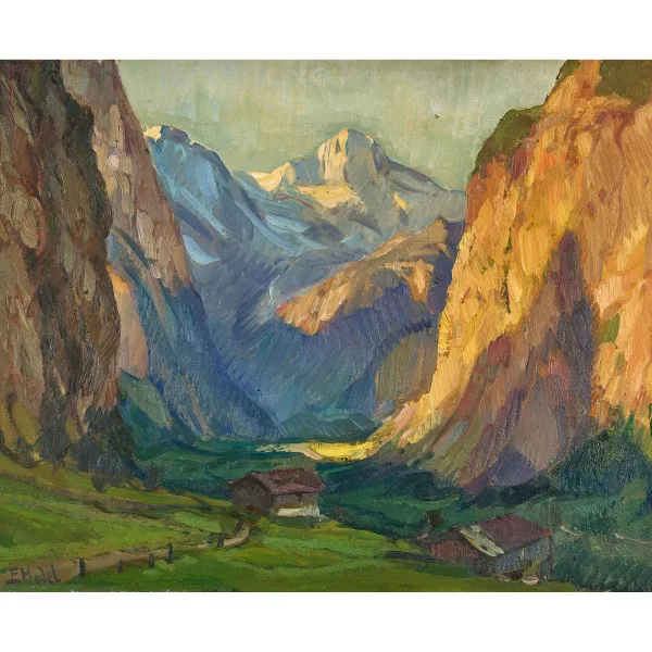 Ernst Hodel II. — Das Lauterbrunnental mit Breithorn.