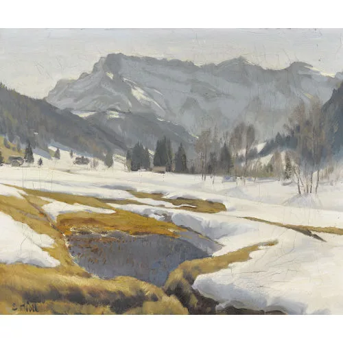 Ernst Hodel II. — Vorfrühling im Gebirge.