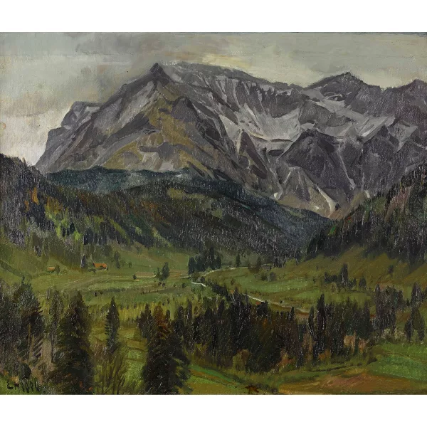 Ernst Hodel II. — Ansicht des Pilatus vom Eigenthal aus.