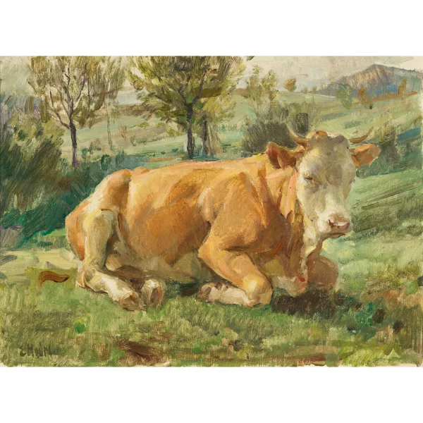 Ernst Hodel II. — Liegende Kuh.