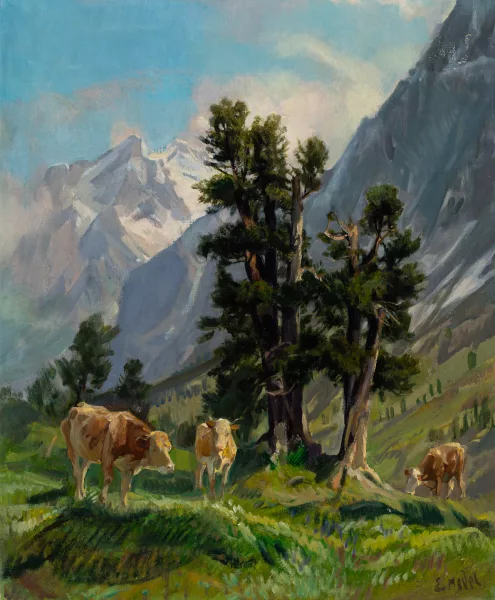 Ernst Hodel II. — Kühe am Grasen