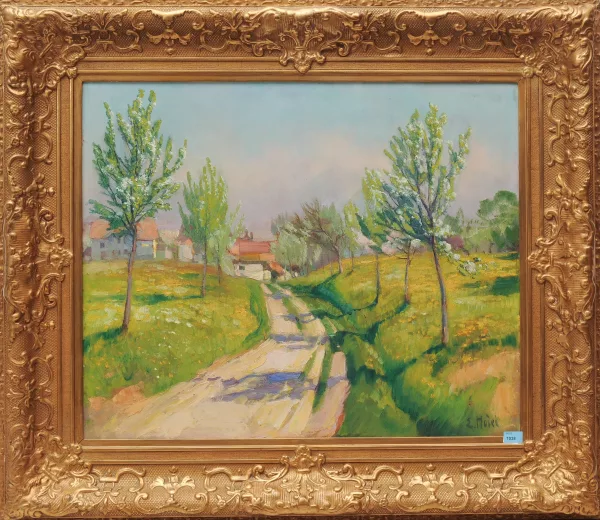 Ernst Hodel II. — Frühlingslandschaft mit blühenden Bäumen